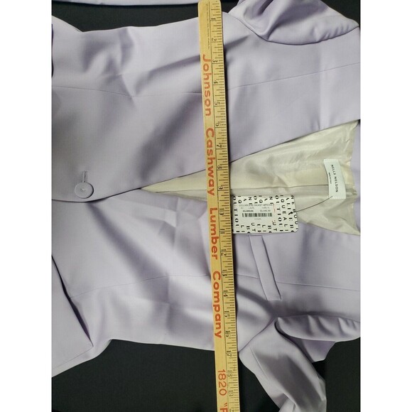 Nells Nelson Collarless Jacket Blazer Purple Lavender Wool/ Silk Size 40/ 4 NWT - Picture 6 of 10
